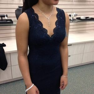 Navy blue sequin dress